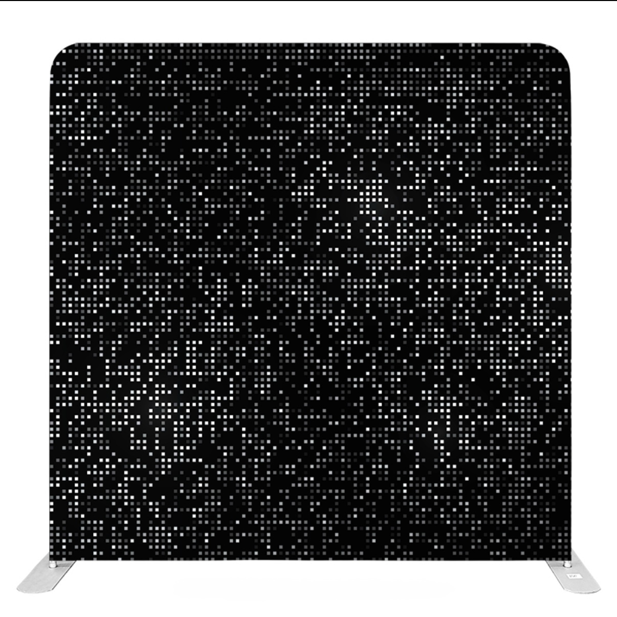 Black sequin tension backdrop