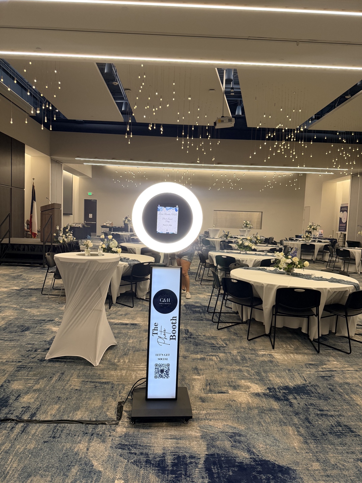 Social photo booth at an event